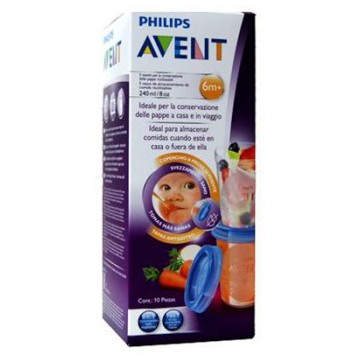 AVENT RECIPIENTES COMIDA BEBE 5 VASOS 240 ML