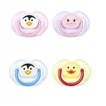 AVENT CHUPETE SILICONA 0- 6 M ANIMALES 2 UND