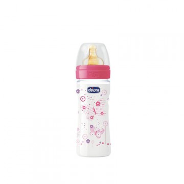 CHICCO BIBERON CAUCHO 2M+ 250ML AZUL