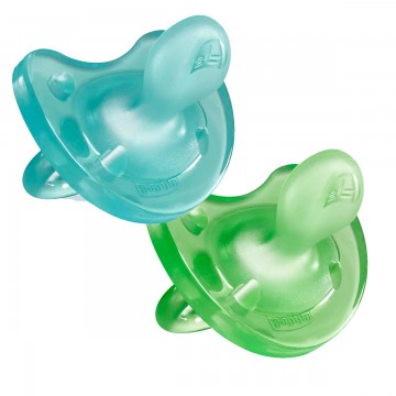 CHICCO CHUPE SILICONA TODOGOMA VERDE/AZUL 12M 2U