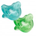 CHICCO CHUPE SILICONA TODOGOMA VERDE/AZUL 12M 2U