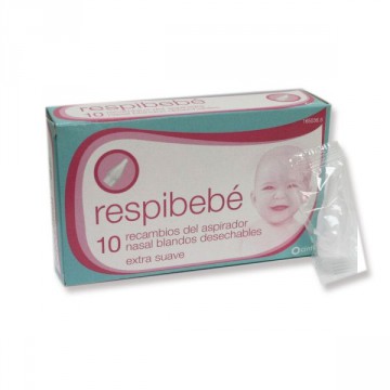 RESPIBEBE RECAMBIO ASPIRADOR NASAL BEBE 10 R