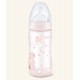 NUK BIBERON ROSE&BLUE SILICONA T.M 300ML ROSA
