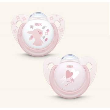 NUKETE CHUPETE R&B SILICONA 6-18 M 2UND ROSA