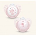 NUKETE CHUPETE R&B SILICONA 6-18 M 2UND ROSA