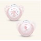 NUKETE CHUPETE R&B SILICONA 0-6 MESES 2UND ROSA