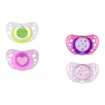 CHICCO CHUPETE SILICONA PHYSIO AIR ROSA 6-12M+2U