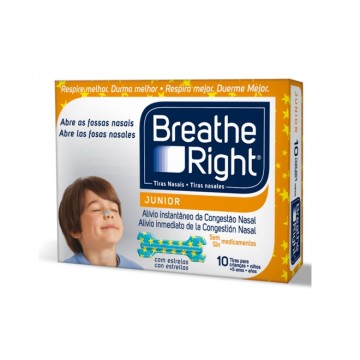 BREATHE RIGHT JUNIOR 10 TIRAS