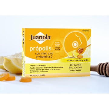 JUANOLA PASTILLAS BLANDAS PROPOLIS, VIT C,ZINC 2