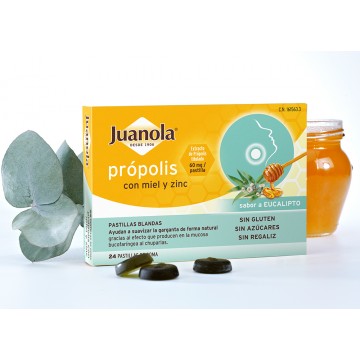 JUANOLA PASTILLAS BLANDAS PROPOLIS,MIEL, ZINC EU
