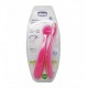 CHICCO CUCHARA SILICONA ROSA +6 M 2 UNIDADES