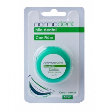 NORMODENT HILO DENTAL CON CERA Y FLUOR MENTA