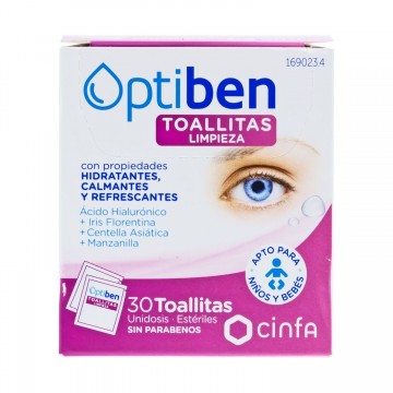 OPTIBEN TOALLITA CON LOCION LIMPIADORA HIGIENE 3
