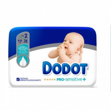 DODOT PRO SENSITIVE PAÑALES T.2 (4-8 KG) 36 UND