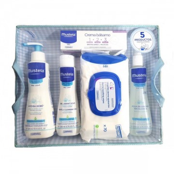 MUSTELA CANASTILLA BEBE AZUL