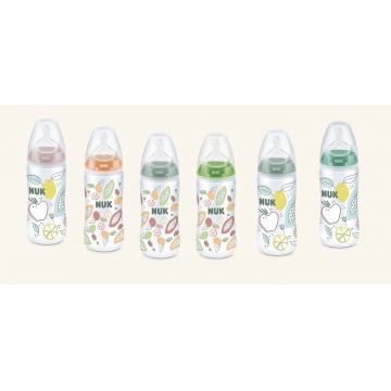 NUK IN THE AIR BIBERON SILICONA (0-6 M) 300 ML
