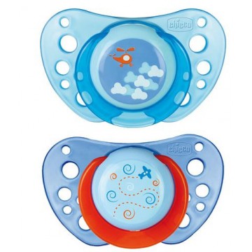 CHICCO CHUPETE LÁTEX PHYSIO AIR AZUL 6-12 M 2UND