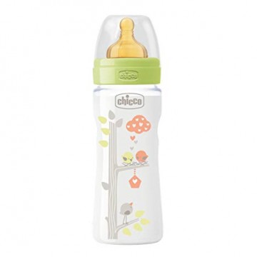 CHICCO BIBERÓN CAUCHO B A 4 M + 330ML UNISEX