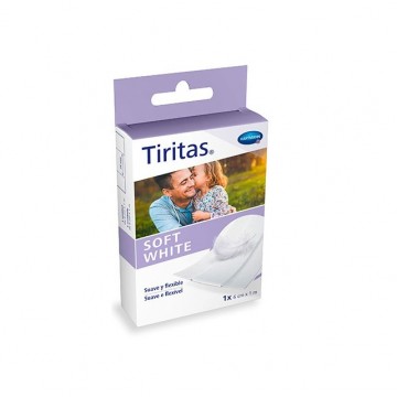 TIRITAS SOFT WHITE SENSITIVE ELASTIC 1 METRO