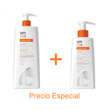 LETI AT-4 GEL BAÑO 750 ML + LECHE 250 ML
