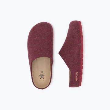 SUECOS ZAPATILLA HEM CUÑA VINO Nº 37