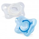 CHICCO CHUPETE MINI SOFT SILICONA AZUL 0-2 M 2UN