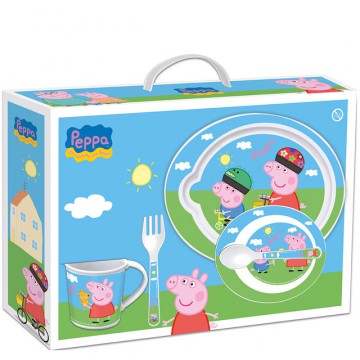 VAJILLA 5 PIEZAS PEPPA PIG