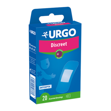 URGO DISCRET ANTISÉPTICO SURTIDO 20 APÓSITOS