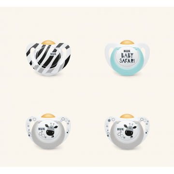 NUK CHUPETE BABY SAFARI LATEX 6-18M 2 UND