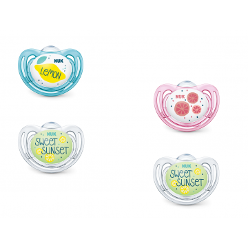 NUK CHUPE SILICONA FRUITS DAY&NIGHT 18-36 M 2 UN