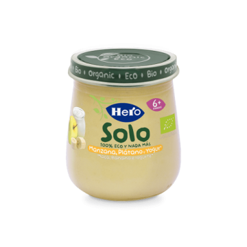 HERO BABY SOLO MANZANA, PLATANO Y YOGUR 120 GR