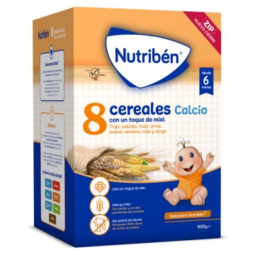 NUTRIBEN 8 CEREALES Y MIEL CALCIO 600 G