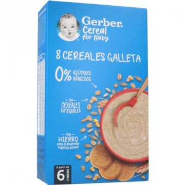 GERBER 8 CEREALES CON GALLETA 500 GR