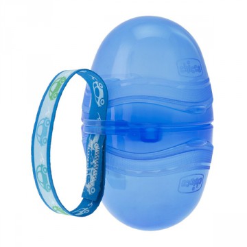 CHICCO PORTACHUPETE DOBLE AZUL