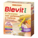 BLEVIT PLUS DUPLO 8 CEREALES NARANJA Y GALLETAS