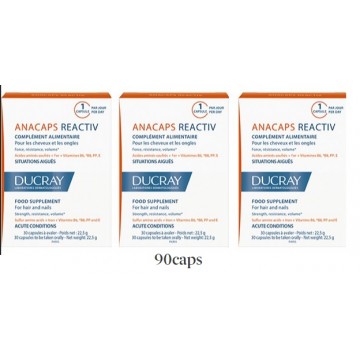 DUCRAY ANACAPS REACTIV CABELLO Y UÑAS 3X30 CAPS