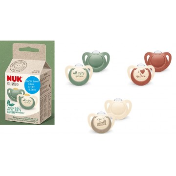 NUK CHUPETE SILICONA NATURE0-6 M 2U