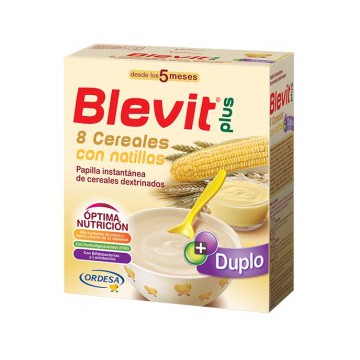 BLEVIT PLUS DUPLO 8 CEREALES CON NATILLAS 600 G
