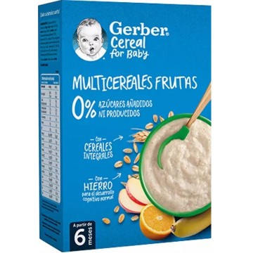 GERBER MULTICEREALES FRUTA 1 ESTUCHE 270 G
