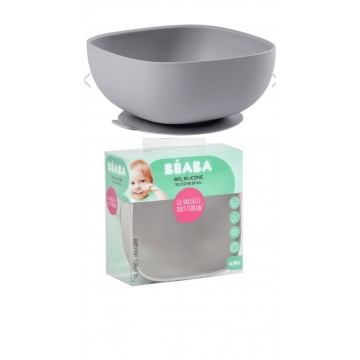 BEABA BOL SILICONA CON VENTOSA GRIS