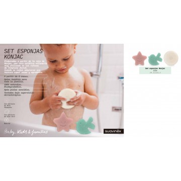 SUAVINEX ESPONJA INFANTIL KONJAC BABY SET 3 U