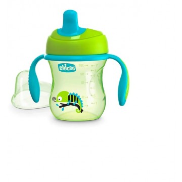 CHICCO TRAINING CUP NIÑO (AZUL-VERDE) 6M 200 ML