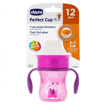 CHICCO VASO PERFECT 360 ROSA 12M 200ML