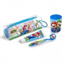 SUPERMARIO NECESER DENTAL CEPILLO+VASO+PASTA