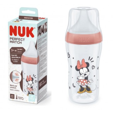 NUK PERFECT MATCH BIBERON SIL M-MICKEY ROJO 260M