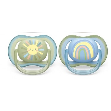 AVENT CHUPETE SILICONA ULTRA AIR 0-6 M 2 U NIÑO