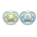 AVENT CHUPETE SILICONA ULTRA AIR 0-6 M 2 U NIÑO
