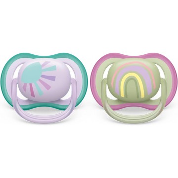 AVENT CHUPETE SILICONA ULTRA AIR 0-6 M 2 U NIÑA
