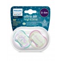 AVENT CHUPETE SILICONA NOCTURNO 0-6 M 2 U NIÑA