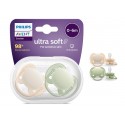 AVENT CHUPETE SILICONA ULTRA SOFT 0-6 M 2 U NIÑO